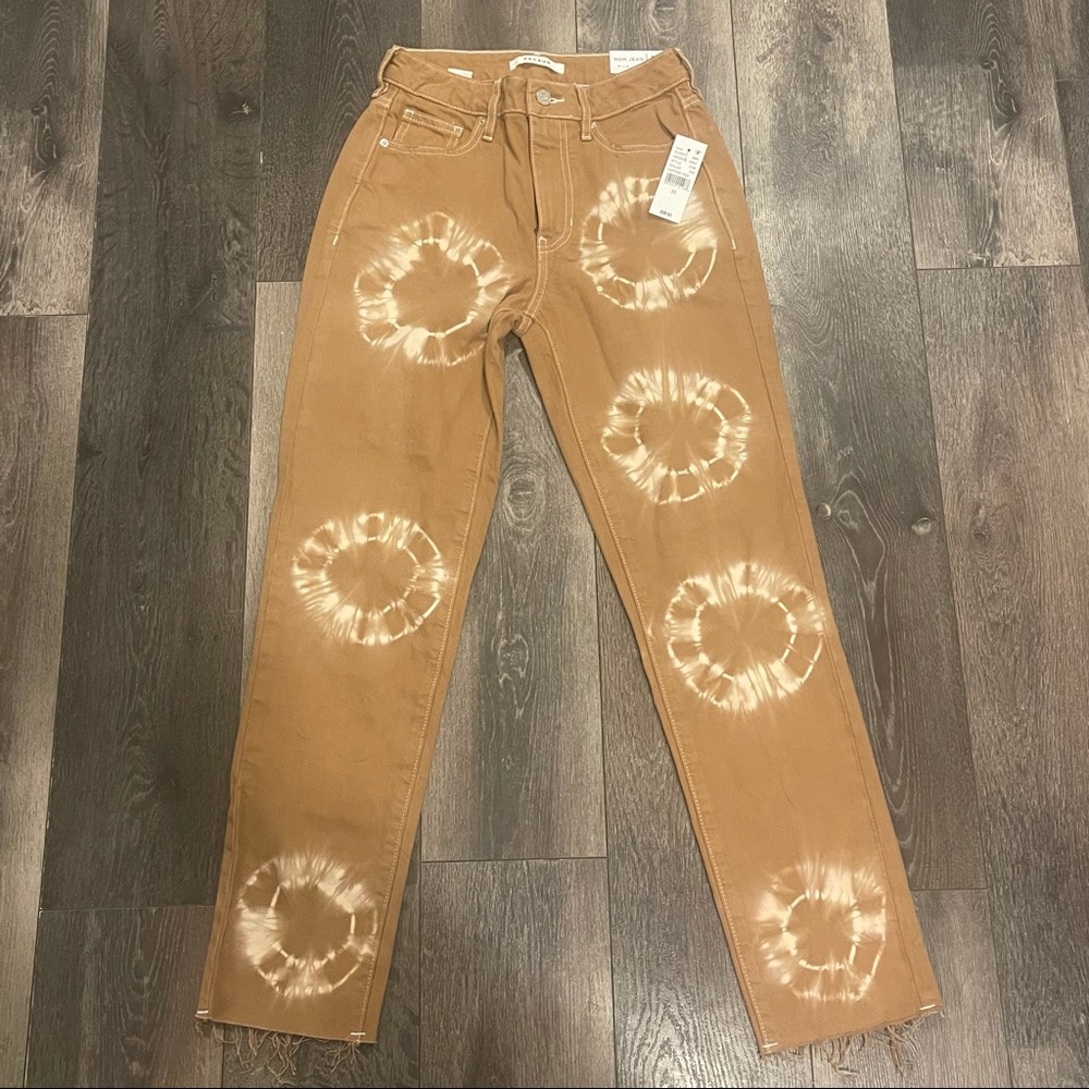 NWT Pacsun Mom Jeans size 23 Brown Coffee Tie Dye